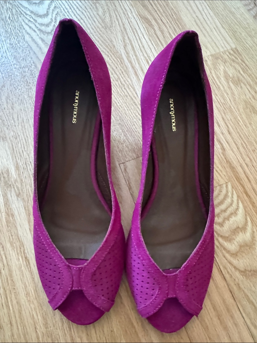 Anonymous Copenhagen peep toe Tiffany Triangle heels